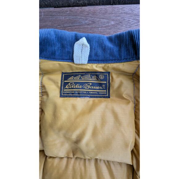 π Vintage Eddie Bauer Chambray Puffer Jacket β Made in Canada | Menβs M - Picture 5 of 9